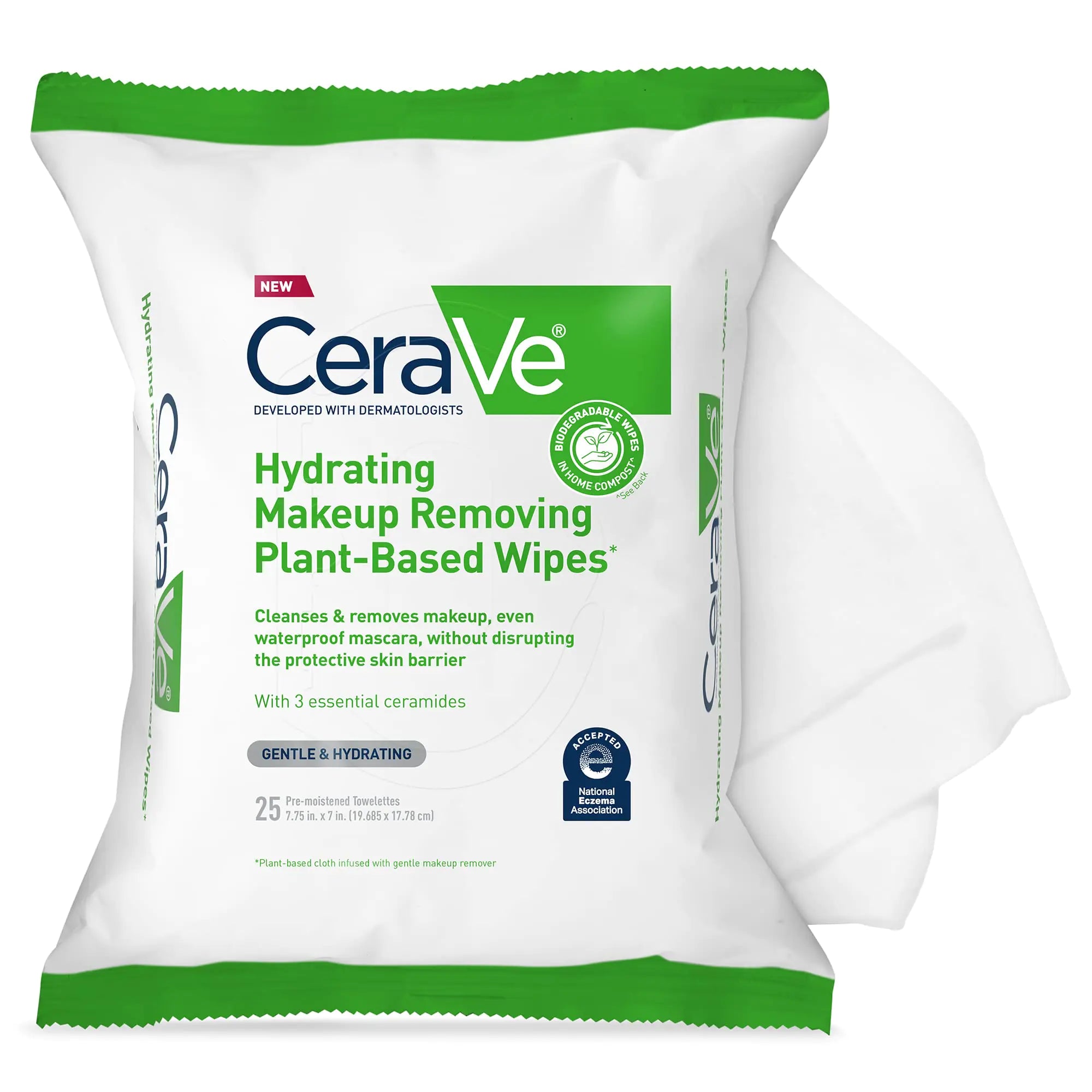 CeraVe Hydrating Makeup Remover Wipes (25 Units)
