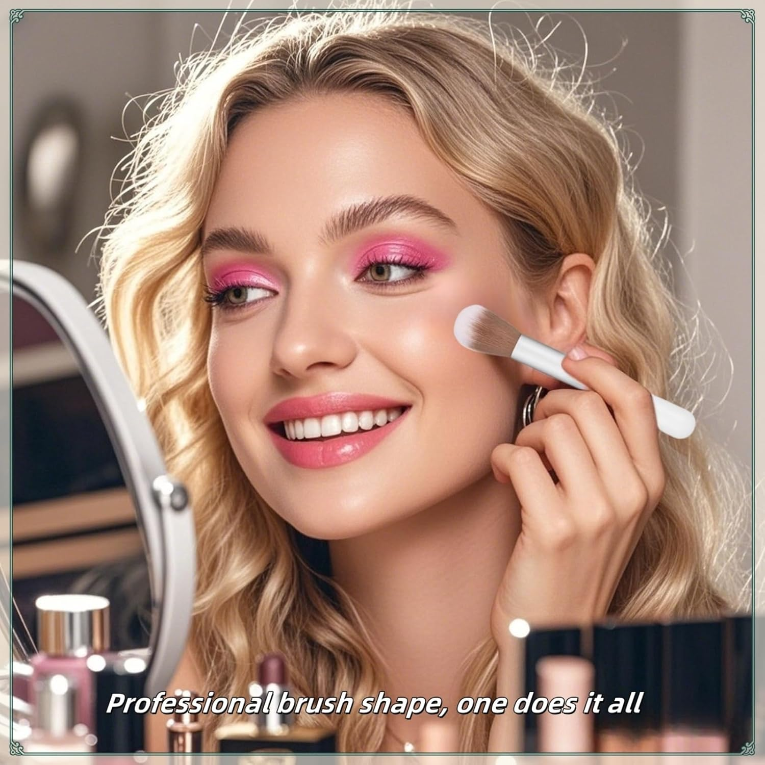 Kit of 10 Fluffy Makeup Brushes