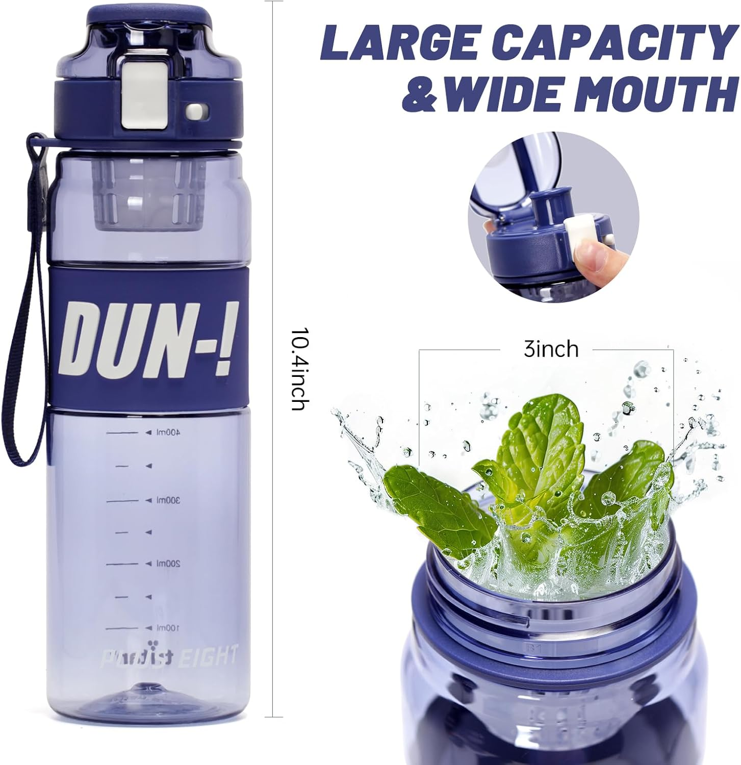 PlusEight 850ml Bottle with Funnel