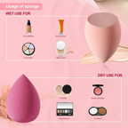 DUAIU 4 Pcs Makeup Sponge Set box