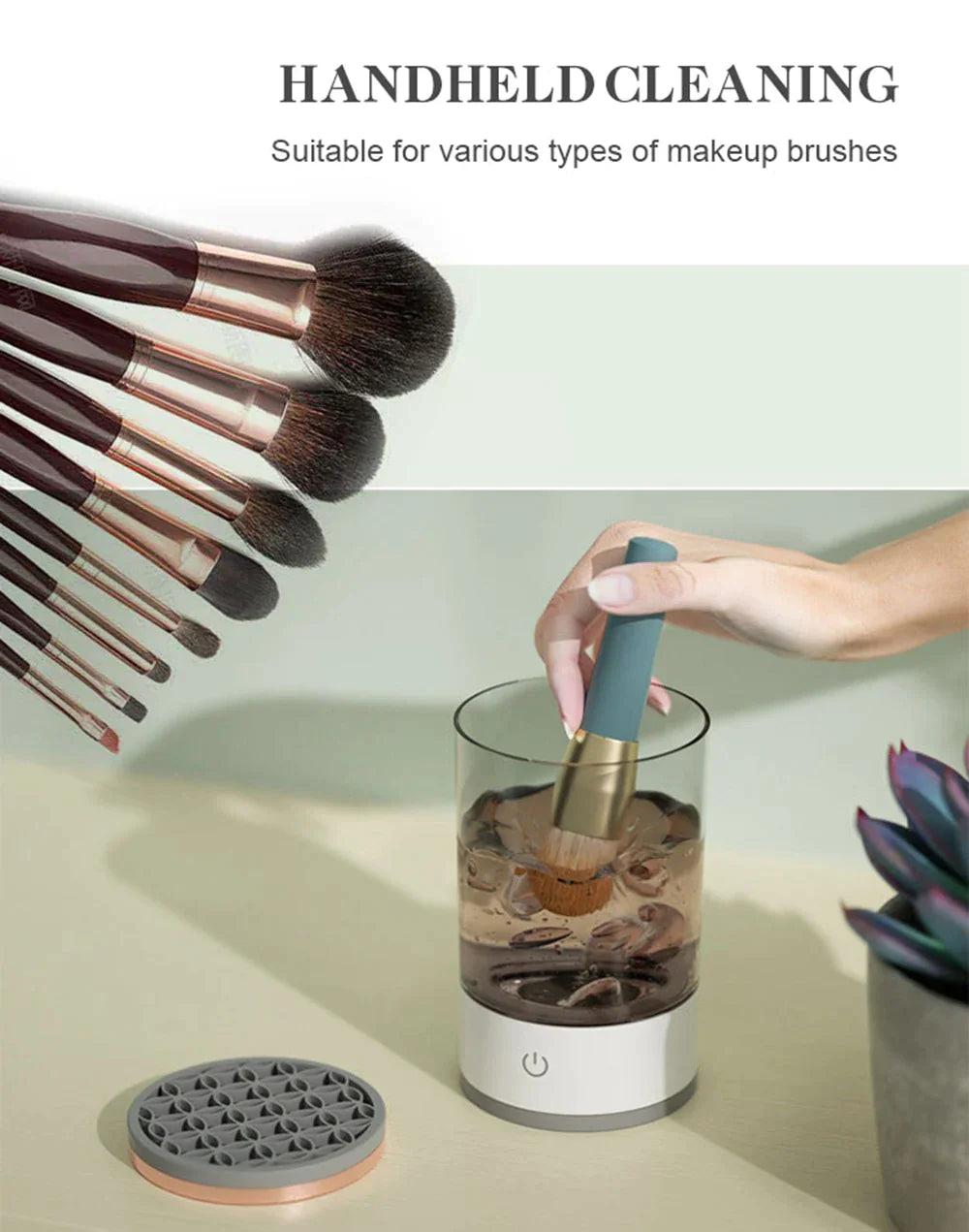 Automatic Brush Cleaner Electric Makeup