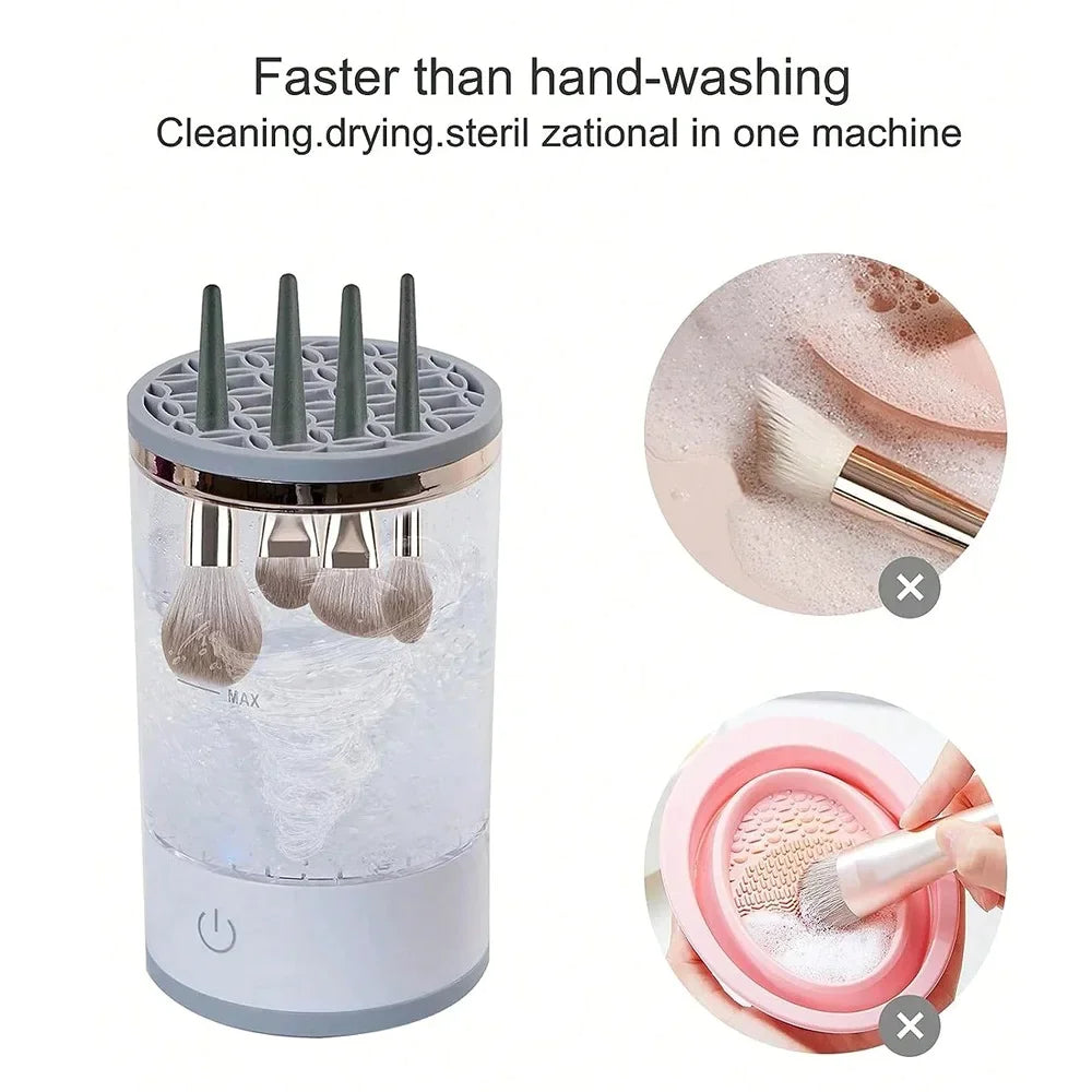 Automatic Brush Cleaner Electric Makeup